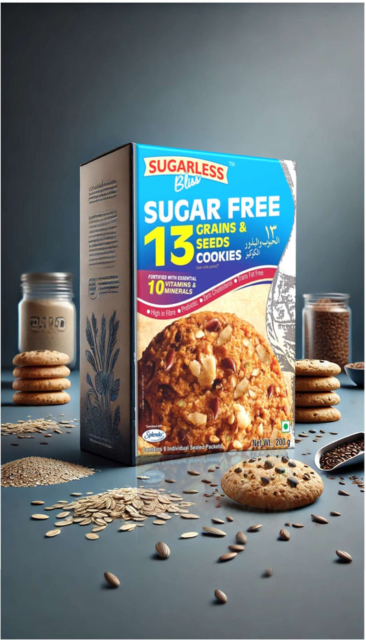 Sugar-Free Multi-Grain Cookies | High Fiber & No Added Sugar