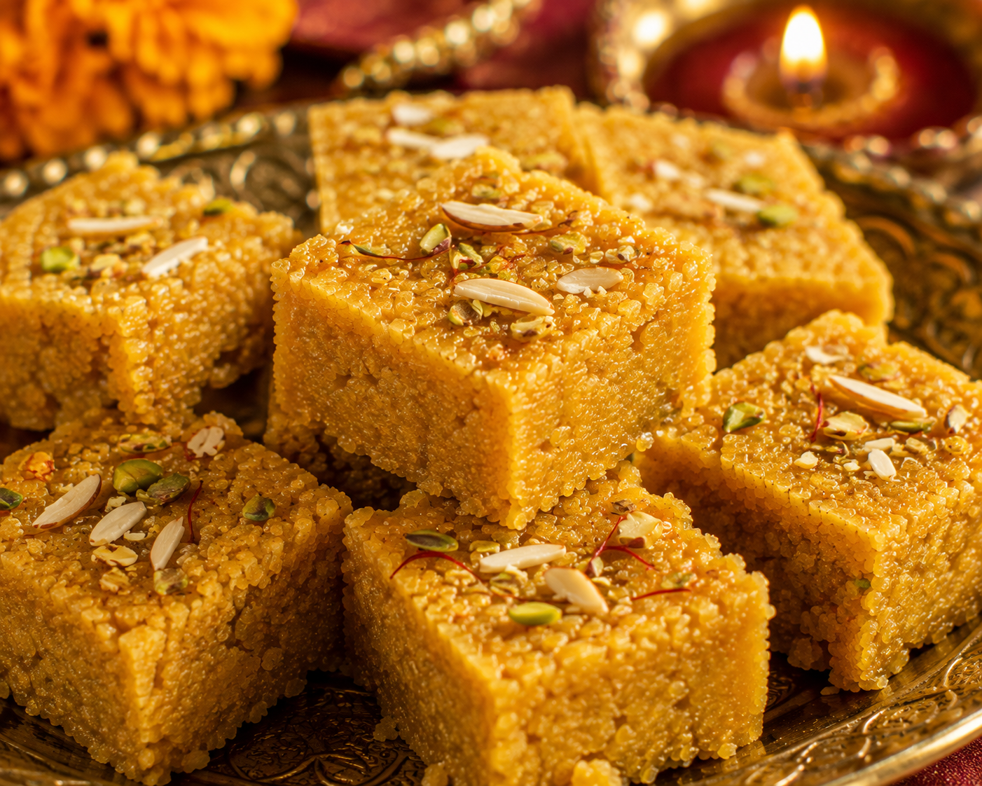 Sugar Mohanthal Traditional Gujarati Sweet with Sugar | 500g | Sugarless Bliss