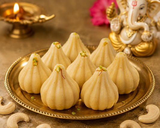 Sugar Free Cashew Modak Premium Kaju Modak | 500g | Sugarless Bliss