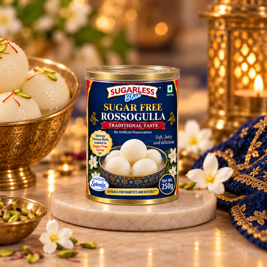 Sugar Free Rossogulla & Gulab Jamun Combo (4 Packs) | Sugarless Bliss