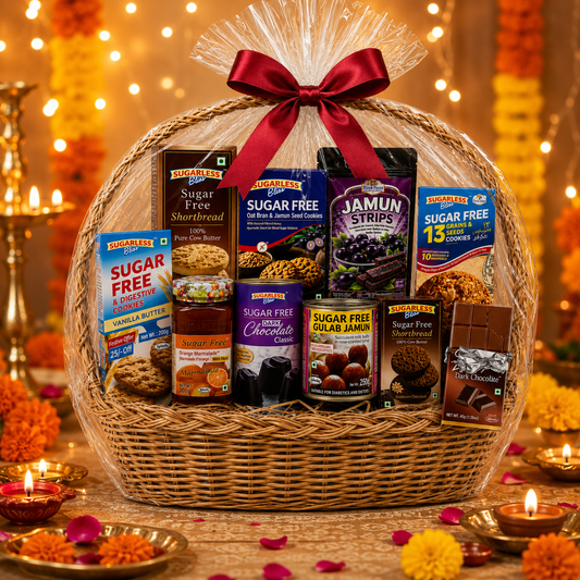 Sugarless Bliss Sugar Free Gift Hamper | Premium Diabetic Friendly Healthy Gift Basket