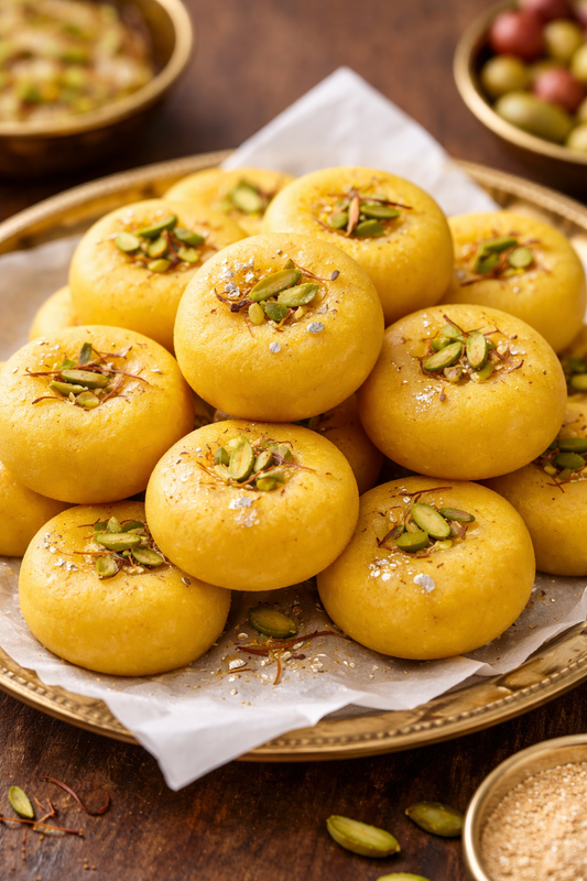 Exquisite Sugar Free Kesar Peda (500g) – Authentic Indian Mithai, Crafted for a Guilt Free Indulgence!