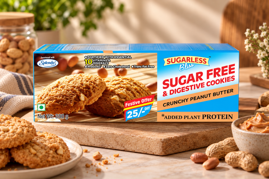 Sugar Free Peanut Butter Digestive Cookies - (200)g | Sugarless Bliss