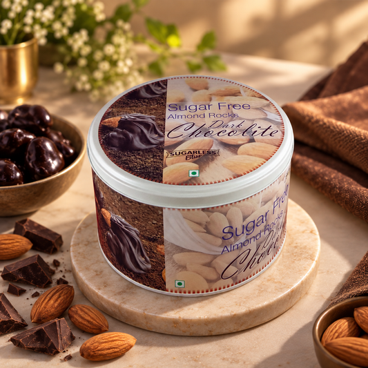 Sugar Free Almond Rock Dark Chocolate (250)g | Sugarless Bliss