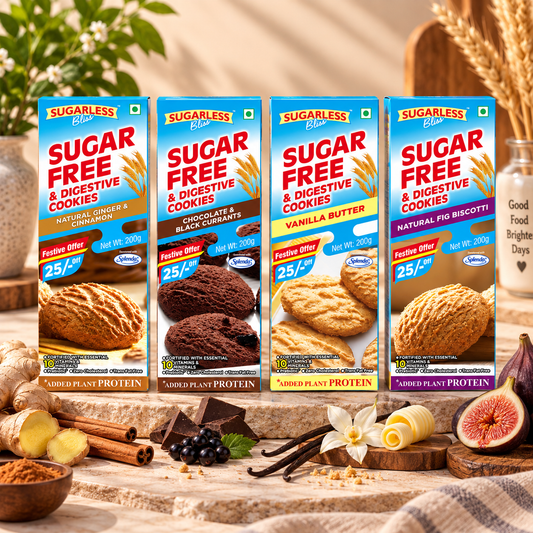 Sugar Free Assorted Cookies (48x200g) | Sugarless Bliss