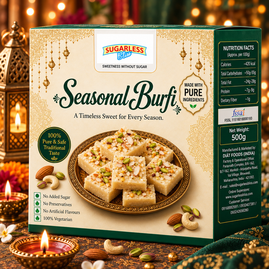 Sugar Delicious Seasonal Burfi Traditional Indian Mithai | 500g | Sugarless Bliss