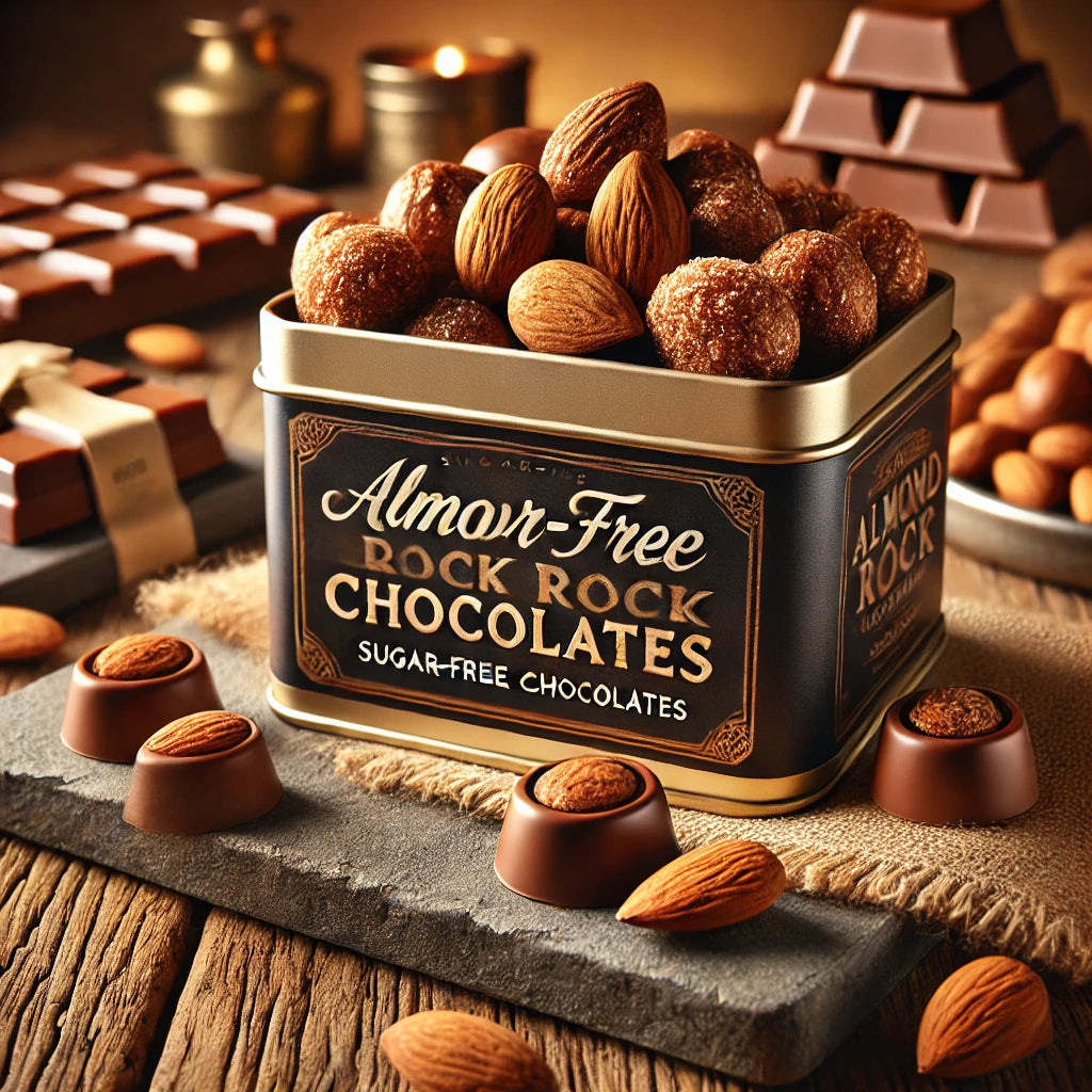 Sugar-Free Almond Rock Dark Chocolate | Sweetened with Splenda- 250g