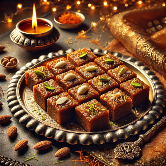 "Authentic Sugar-Free Mohanthal (500g)– No Added Sugar,Sweetened with Splenda Pure Delight!"-Indian Mithai