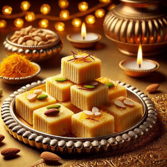 "Enjoy Sugar-Free Mawa Cake(500g)–No Added Sugar,Just Pure Bliss!-Indian Mithai"
