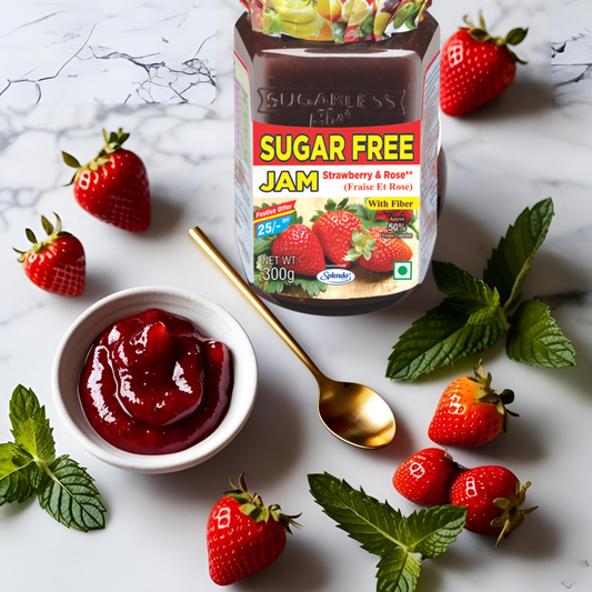 Sugar-Free Strawberry & Rose Jam | Diabetic Splenda Sweetened