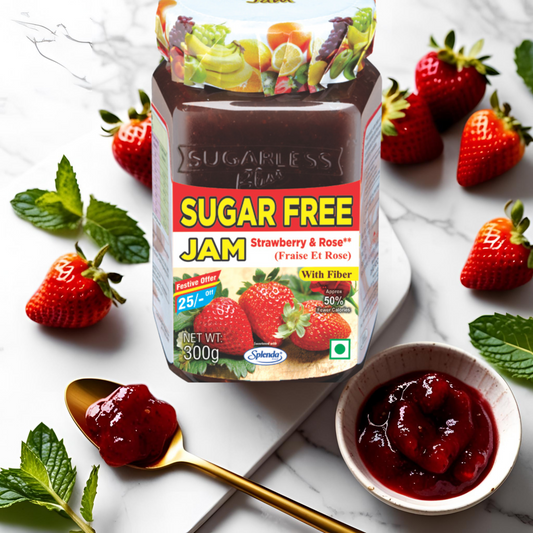 Sugar-Free Strawberry & Rose Jam | Diabetic Splenda Sweetened