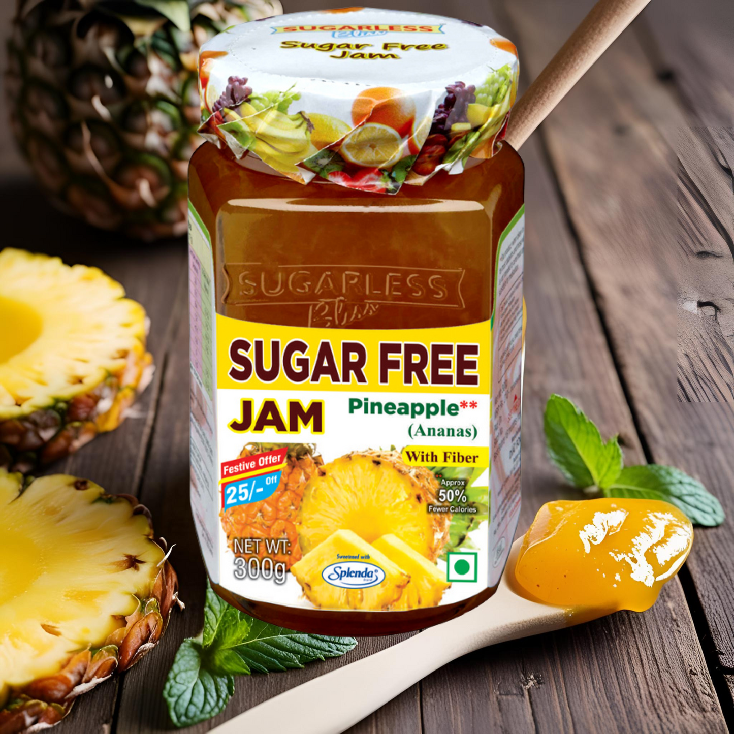 Sugar-Free Pineapple Jam | Diabetic-Friendly & High in Fiber