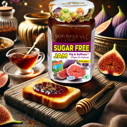 Sugar-Free Fig & Saffron Jam | High-Fiber & Diabetic Treat