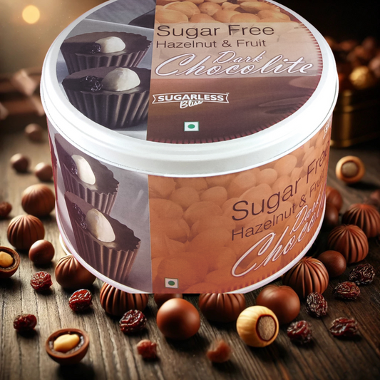 Sugar-Free Hazelnut & Fruit Dark Chocolite | No Sugar Added- 500g