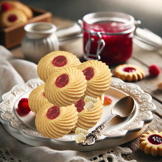 Sugar-Free Shortbread | 100% Cow Butter - Raspberry Jelly-200g