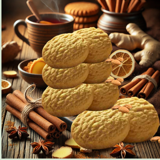 Sugar-Free & Digestive Cookies-Ginger & Cinnamon | Sweetened with Splenda