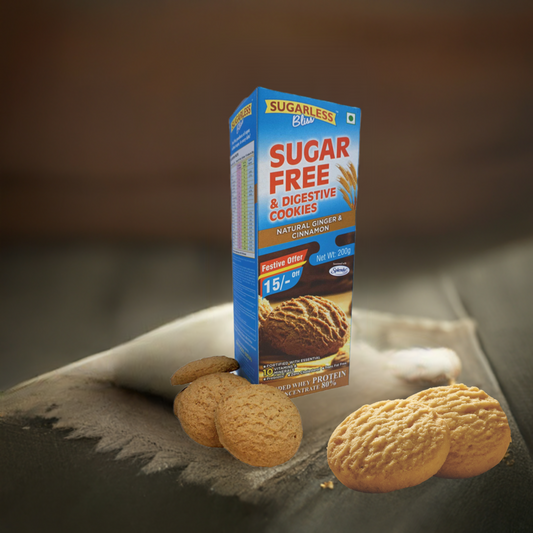 Sugar-Free & Digestive-Ginger Cinnamon Cookies-200g | Sweetened with Splenda