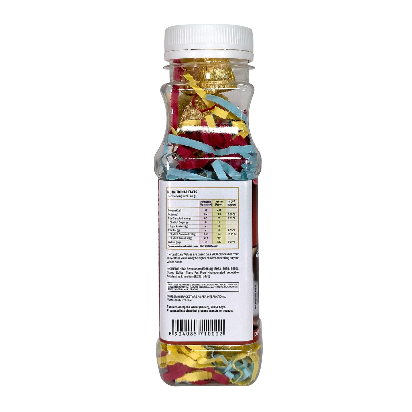 Sugar Free Centered Filled Dark Chocolite (Mint & Peach Flavour)