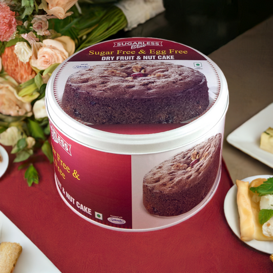 Sugar Free ,Eggless Nut & Fruit Global Cake-1000GM (International)
