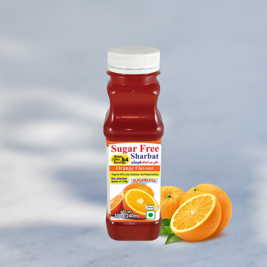 Sugar Free Orange Refreshing Syrup - (300)g | Sharbat | Sugarless Bliss