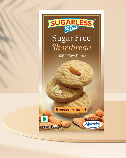 Sugar-Free Shortbread | 100% Cow Butter- Roasted Almond-100g