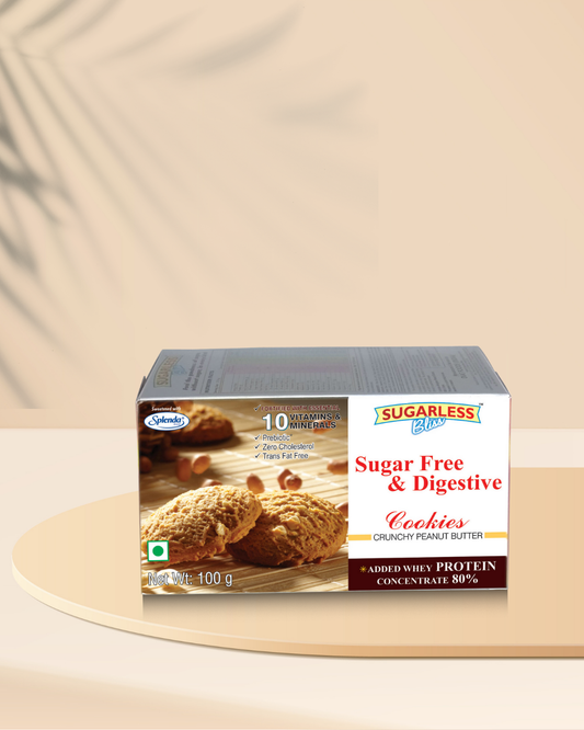 Sugar-Free & Digestive-Peanut Butter Cookies-100g | Sweetened with Splenda