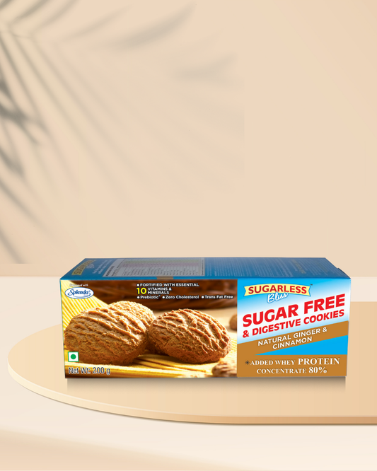 Sugar Free and Digestive Cookies - Ginger and Cinnamon - 200g | Sugarless Bliss