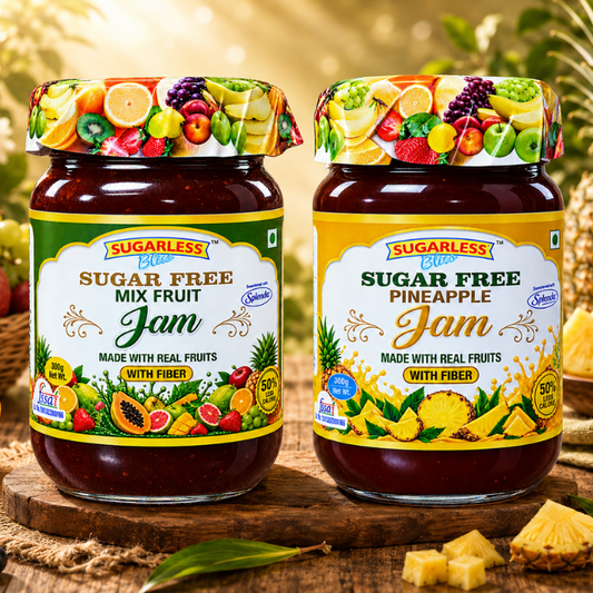 Sugar Free Mixed Fruit & Pineapple Jam Combo | Sugarless Bliss