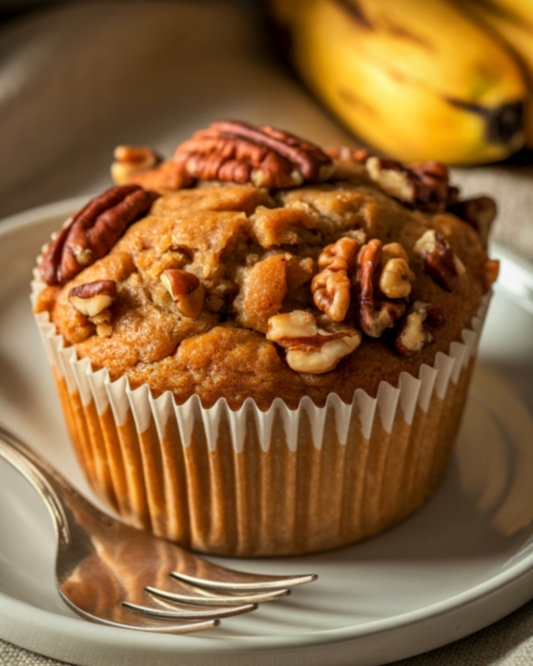 Sugar-Free & Eggless Banana Walnut Cupcake – Healthy Treat - 80g