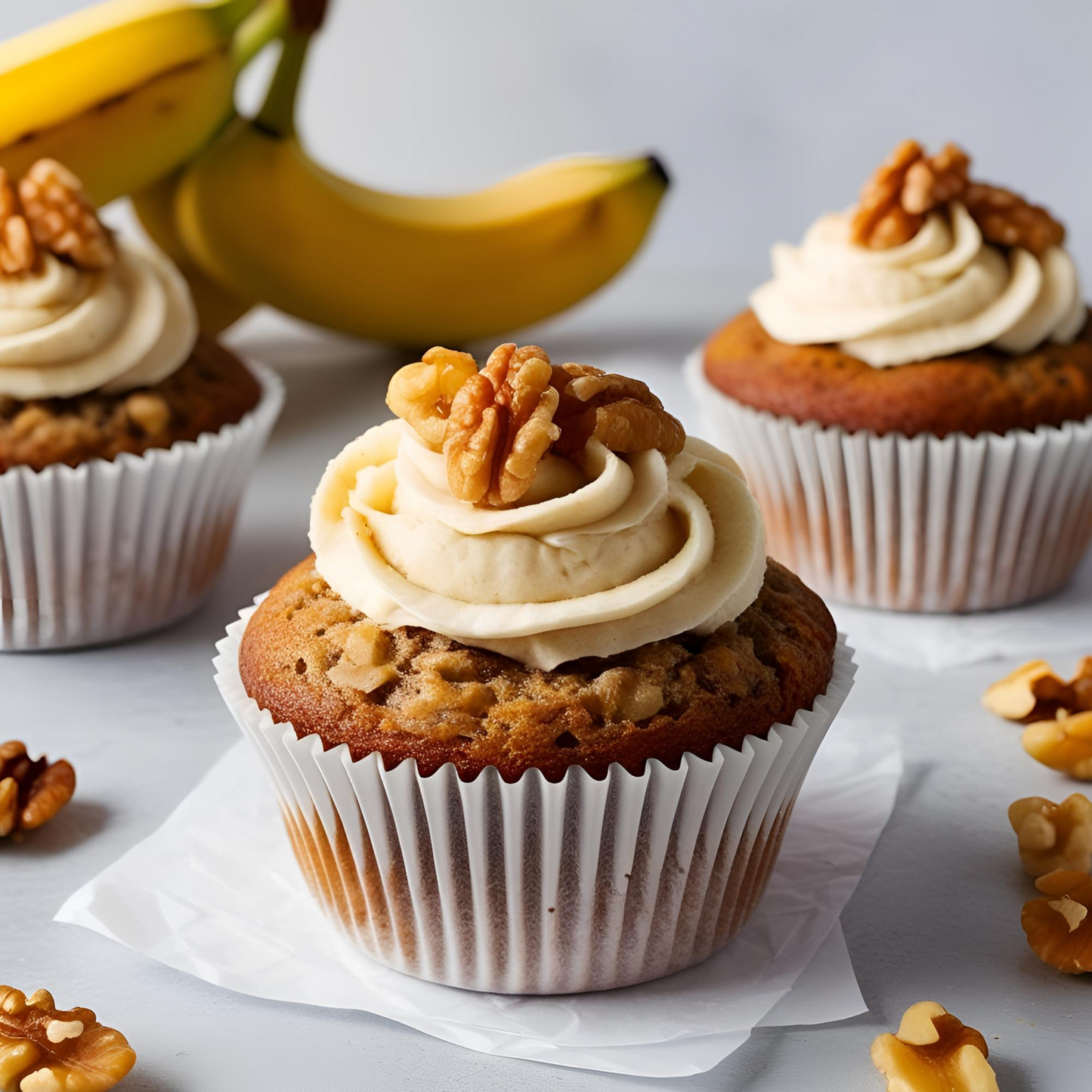 Sugar-Free & Eggless Banana Walnut Cupcake – Healthy Treat- 160g