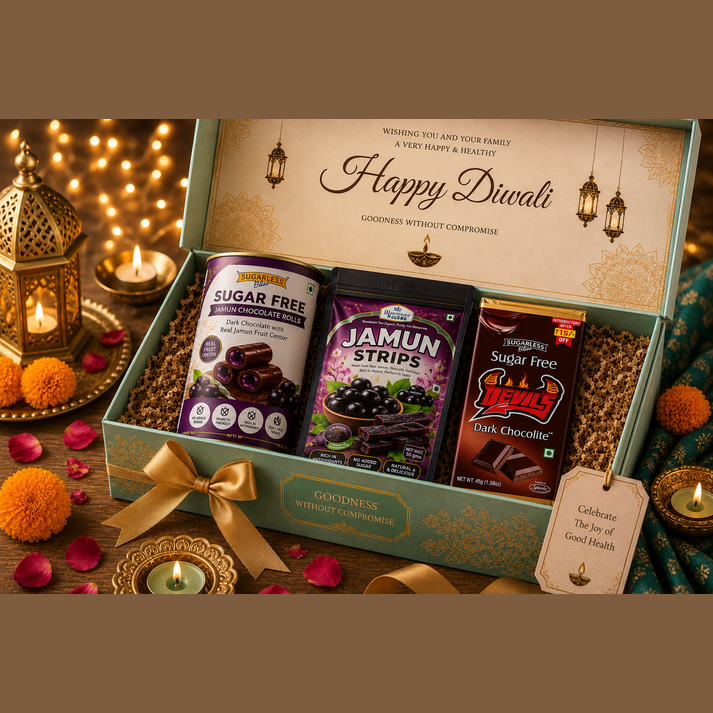 Sugar-Free Jamun & Chocolate Combo – Diwali Special Festive Gift Pack
