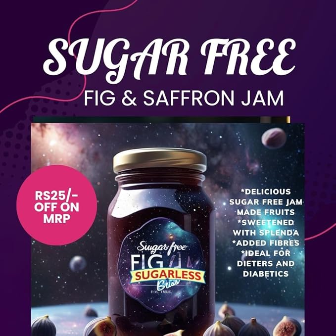 Sugar-Free Fig & Saffron Jam | High-Fiber & Diabetic Treat