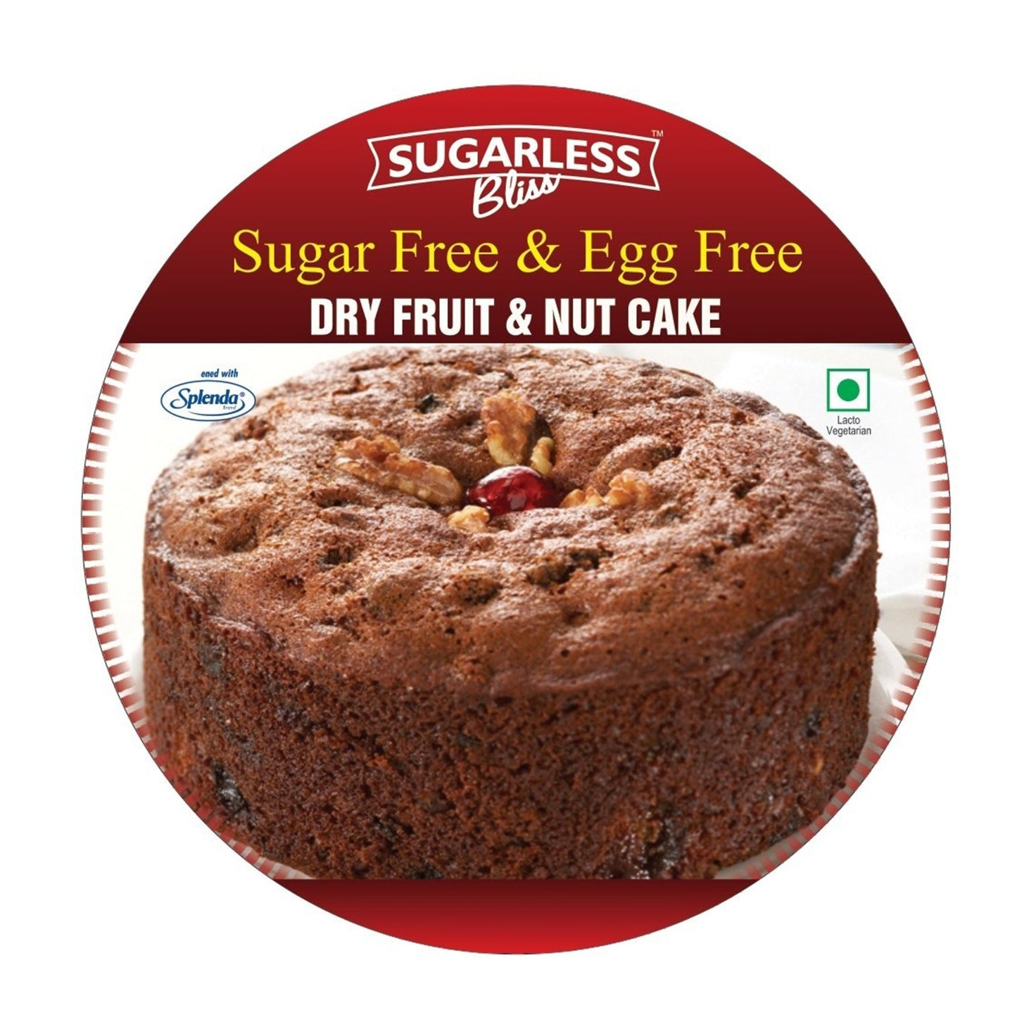 Sugar Free ,Eggless Nut & Fruit Global Cake-1000GM (International)