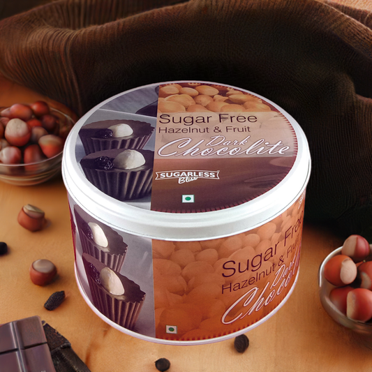 Sugar-Free Hazelnut & Fruit Dark Chocolite | No Sugar Added -250g