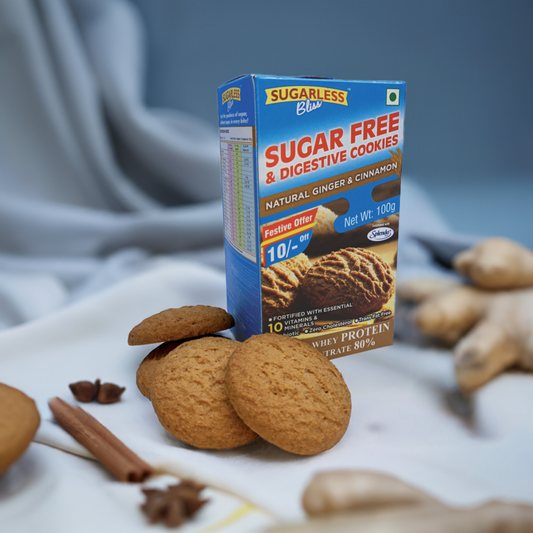 Sugar-Free & Digestive Cookies-Ginger & Cinnamon | Sweetened with Splenda