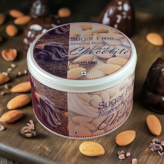 Sugar-Free Almond Rock Dark Chocolate | Sweetened with Splenda- 250g