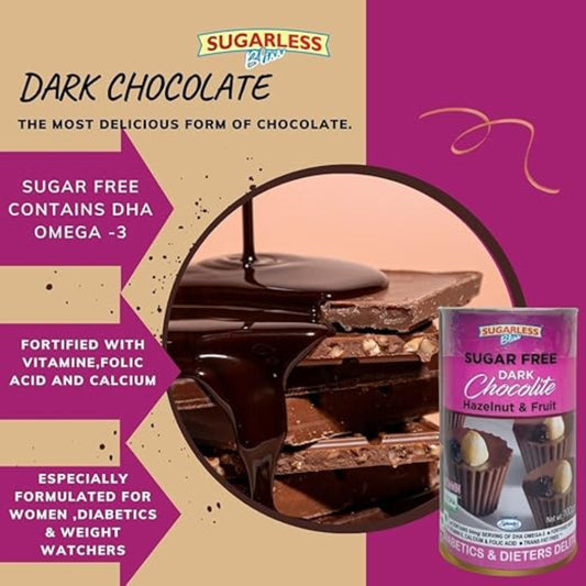 Sugar-Free Dark Chocolite - Hazelnut & Fruit Delight
