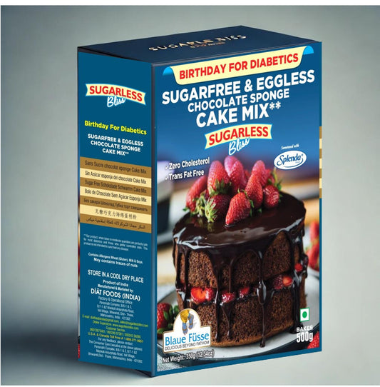 Sugar Free & Eggless Chocolate Sponge Cake Mix - BAKES 500g