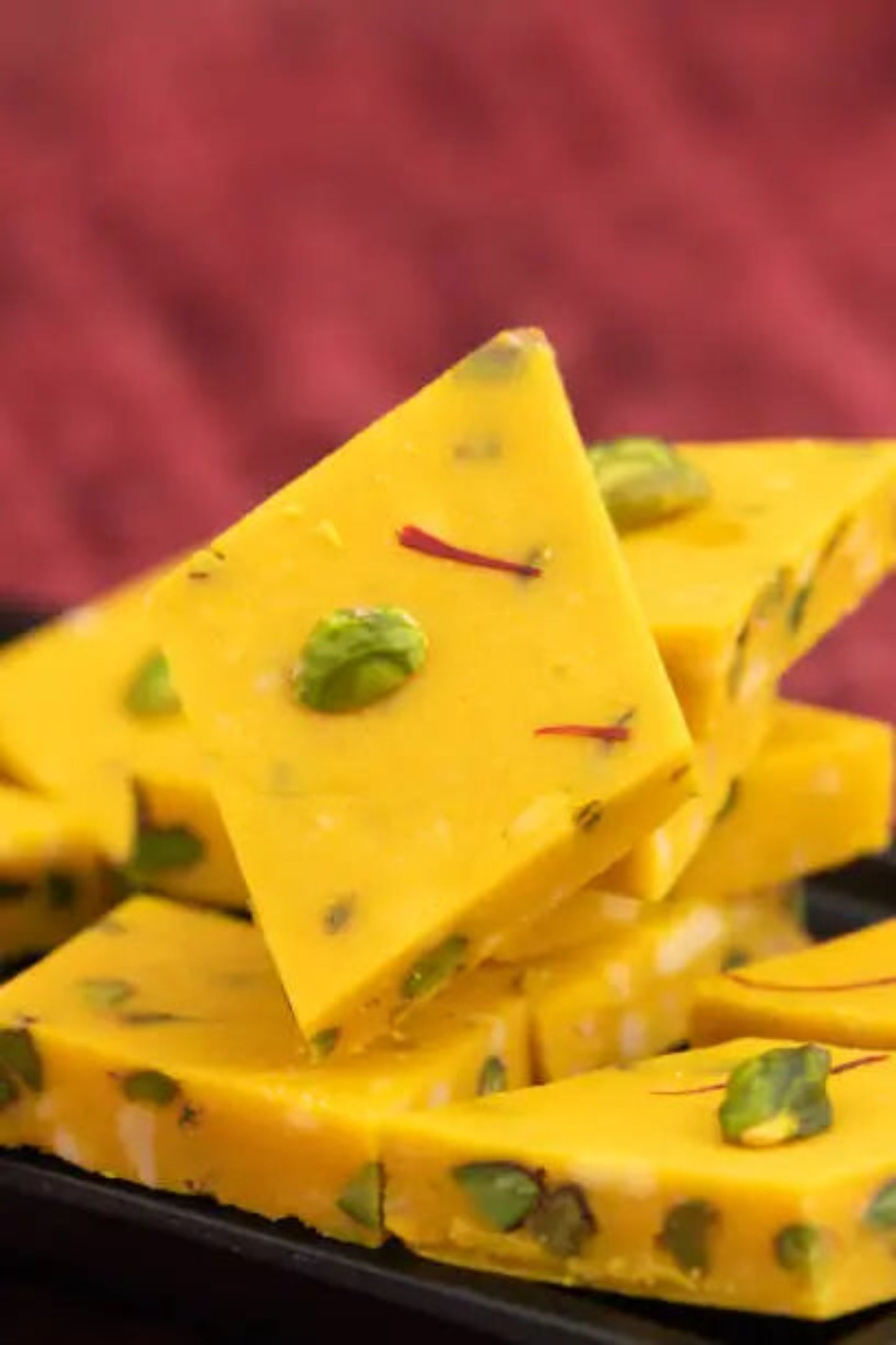 Kesar Kaju Katli Without Sugar | Splenda-Sweetened Sweet -Indian Mithai-500g