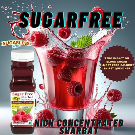 "Sugar-Free Raspberry Sharbat – Refreshing & Healthy Syrup"-300g