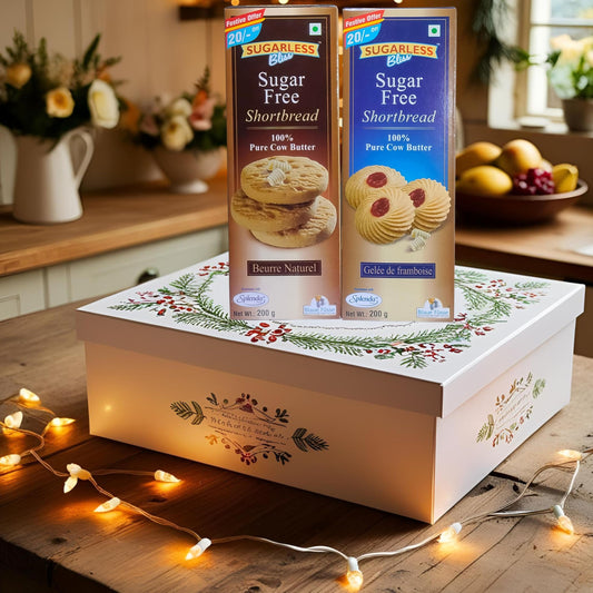 Sugar-Free Shortbread | 100% Cow Butter Cookies & Raspberry Jelly – Low Sugar, No Added Sugar | 200g x 24 Packs (1 Case) | Diabetic-Friendly, Guilt-Free Treat