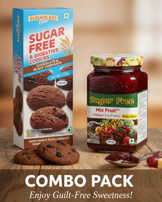 Sugarless Bliss – Guilt-Free Morning Duo (Jam + Cookies) Sugar-Free