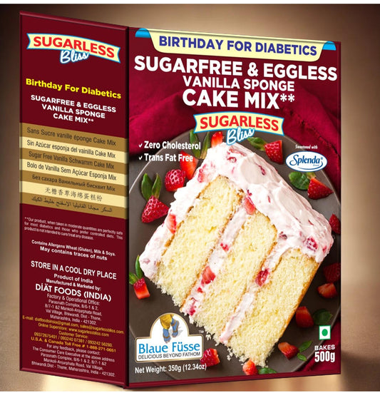 Sugar-Free & Eggless Vanilla Sponge Cake Mix | BAKES 500g
