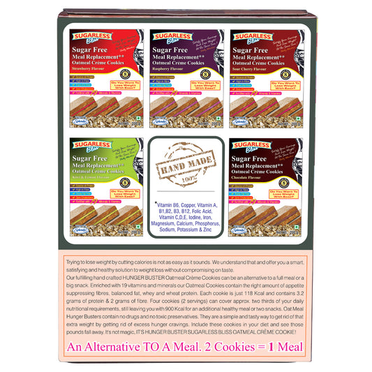 Sugar Free Oatmeal Creme Cookies - Chocolate (Alternate to A Meal 2 Cookies=1 Meal