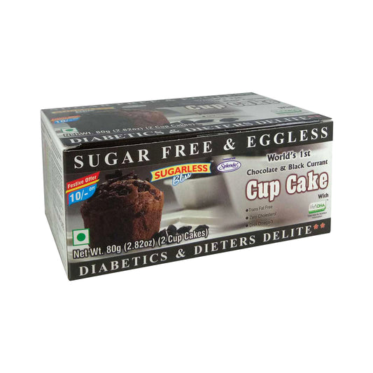 Sugar Free & Eggless Cup Cake Chocolate & Black Currant - 80g