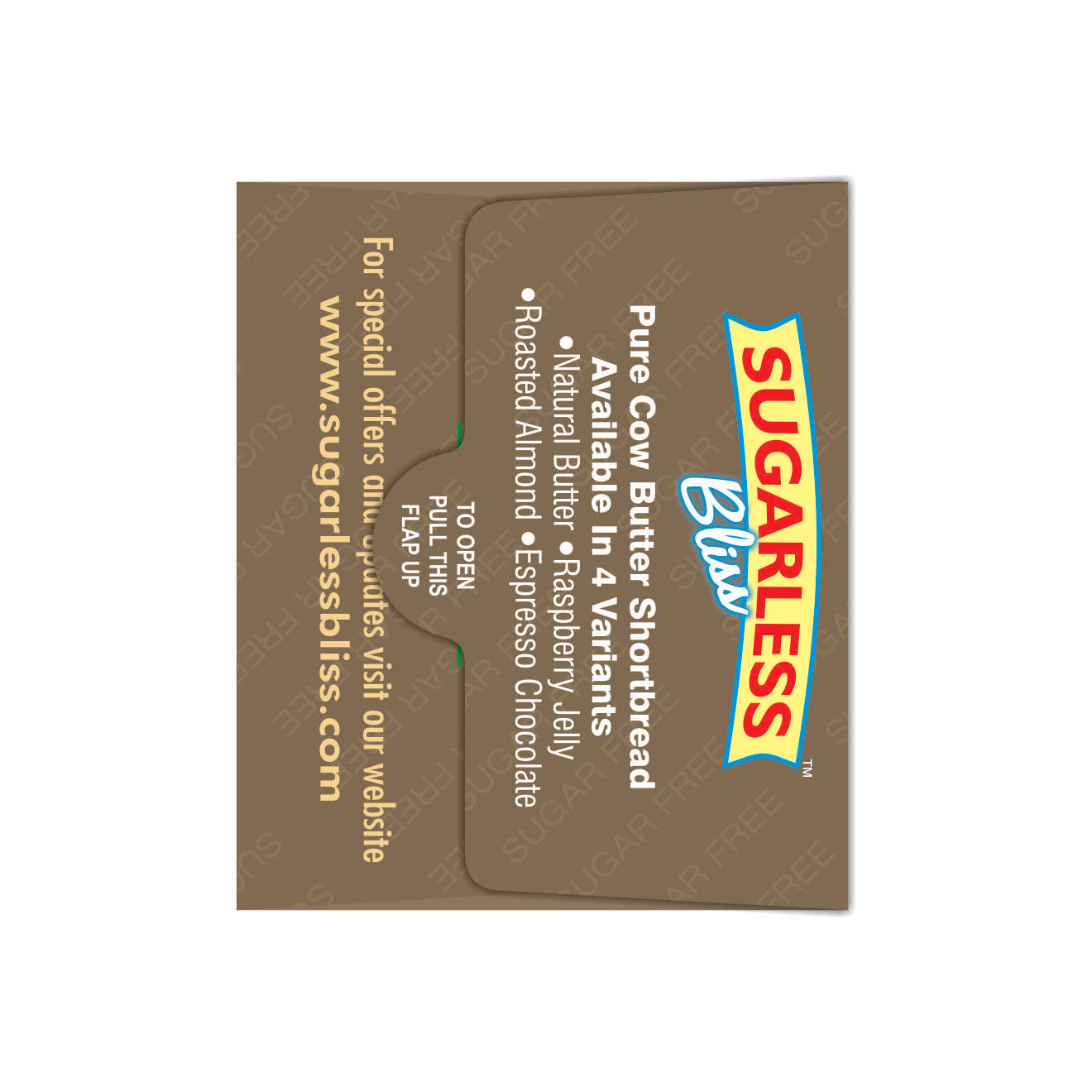 Sugar Free Shortbread | 100% Cow Butter- Espresso Chocolate-(100)g | Sugarless Bliss