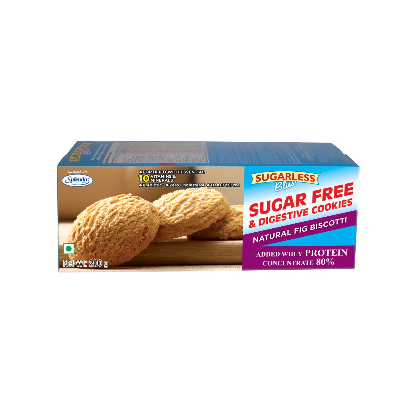 Sugar-Free & Digestive -Fig Biscotti Cookies-200g |Sweetened with Splenda