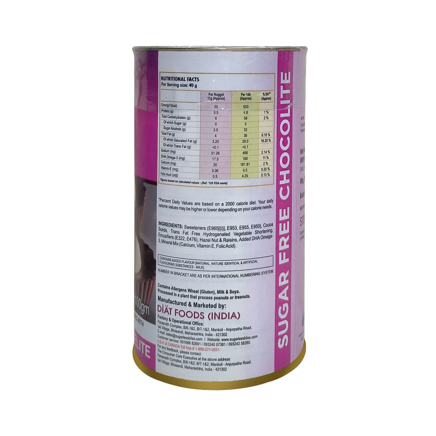 Sugar-Free Dark Chocolite - Hazelnut & Fruit Delight