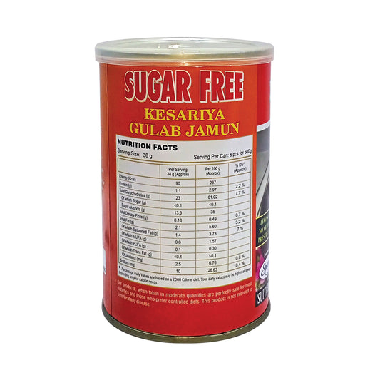 Sugar free kesariya gulab jamun