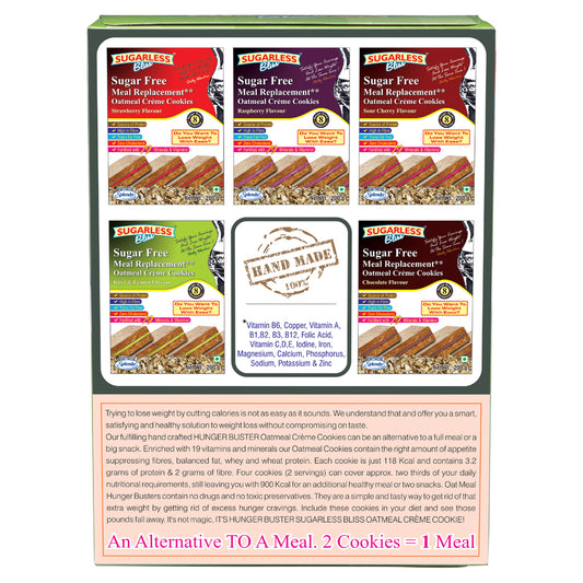Sugar Free Oatmeal Creme Cookies - Kiwi & Lemon (Alternate to A Meal 2 Cookies=1 Meal